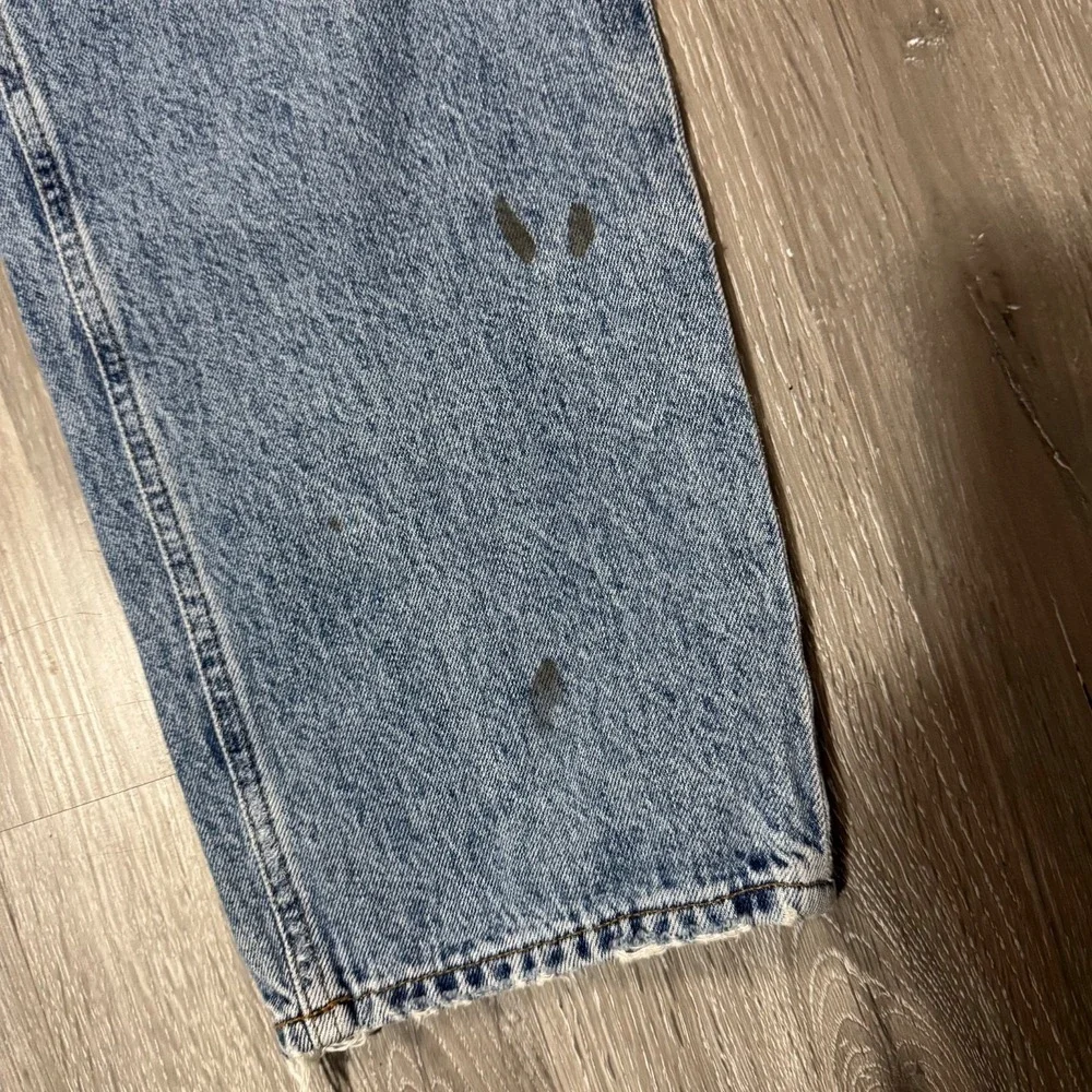 AGOLDE Womens Size 23 High Rise Straight Leg Jeans Medium Wash Distressed